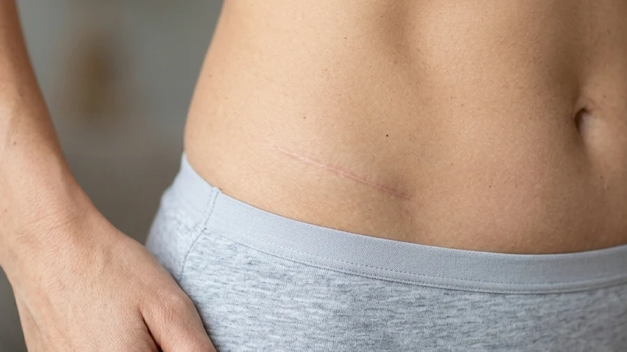 Scar Camouflage Dubai — Belly Scar Before and After